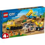LEGO Klocki 60391 City Ciężarówki i dźwig z kulą wyburzeniową