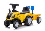 Sun Baby Jeździk traktor z przyczepą New Holland żółty
